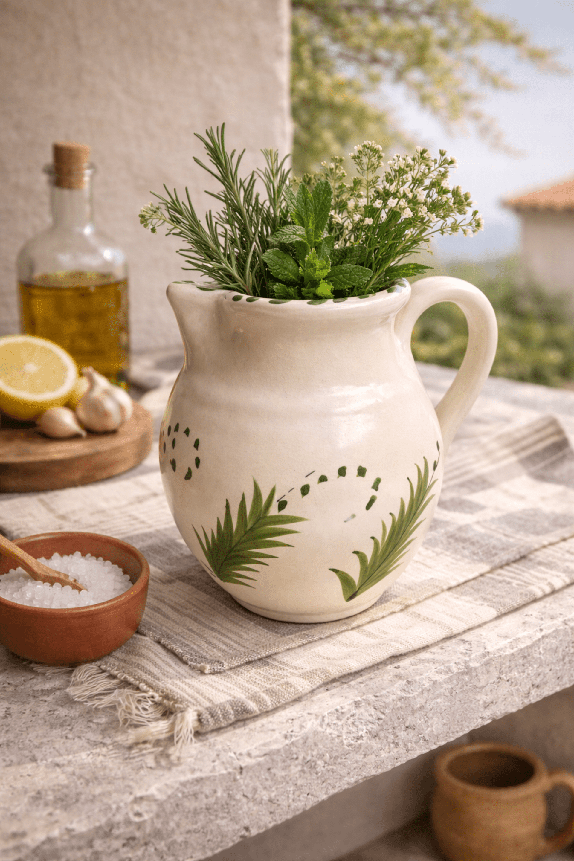 jarra de cerámica pintada a mano - 2