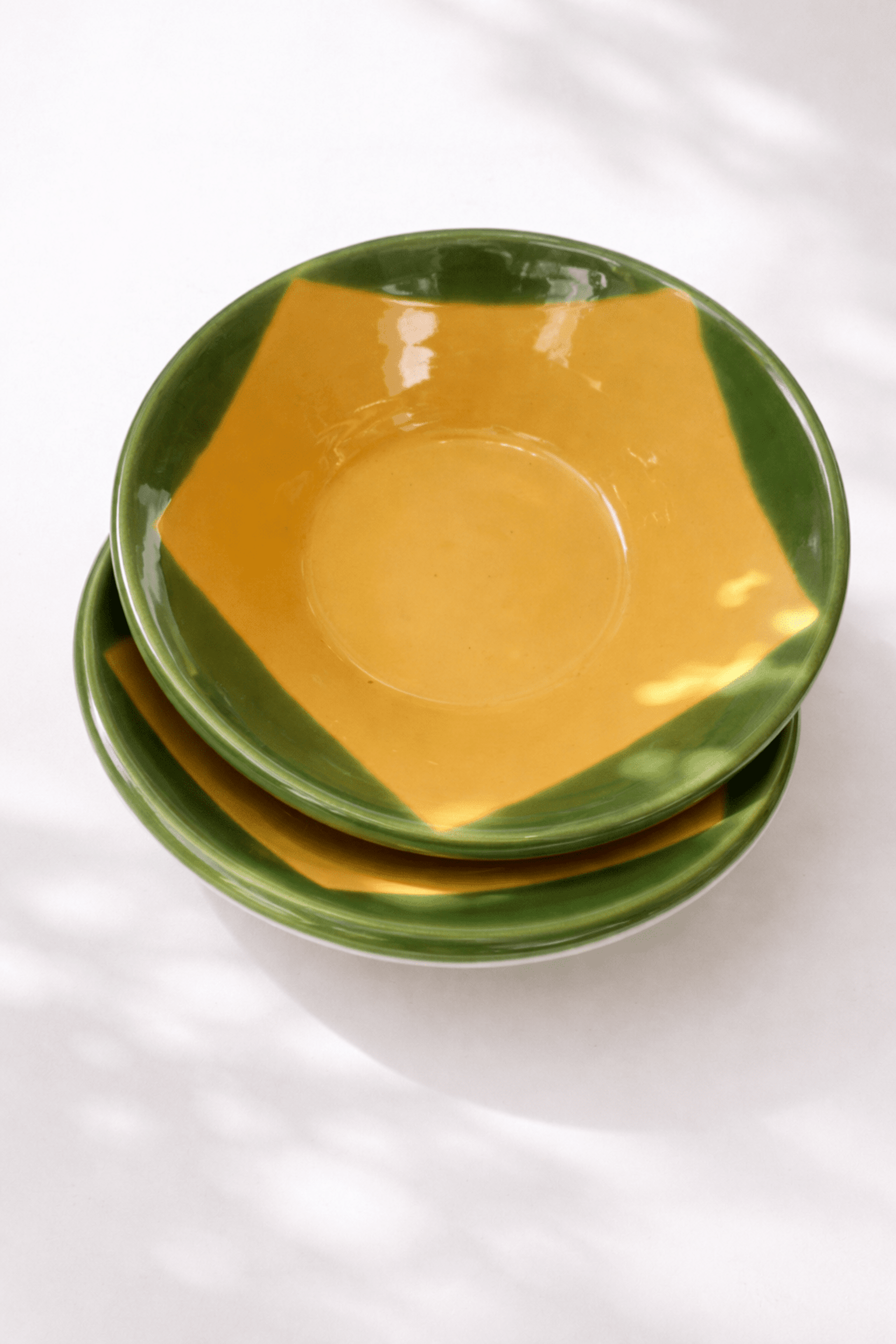 Dos cuencos en amarillo y verde - 2