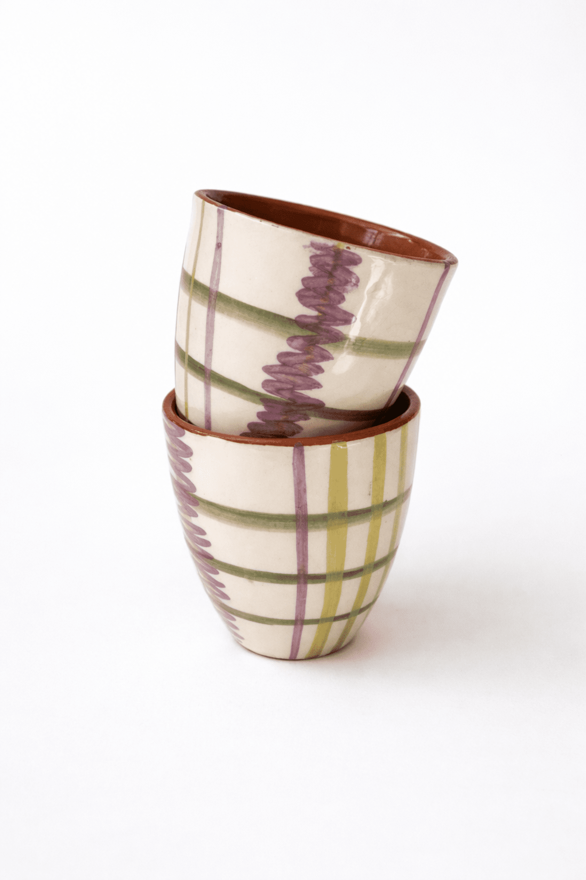 Vasos de cerámica pintados a mano - 2