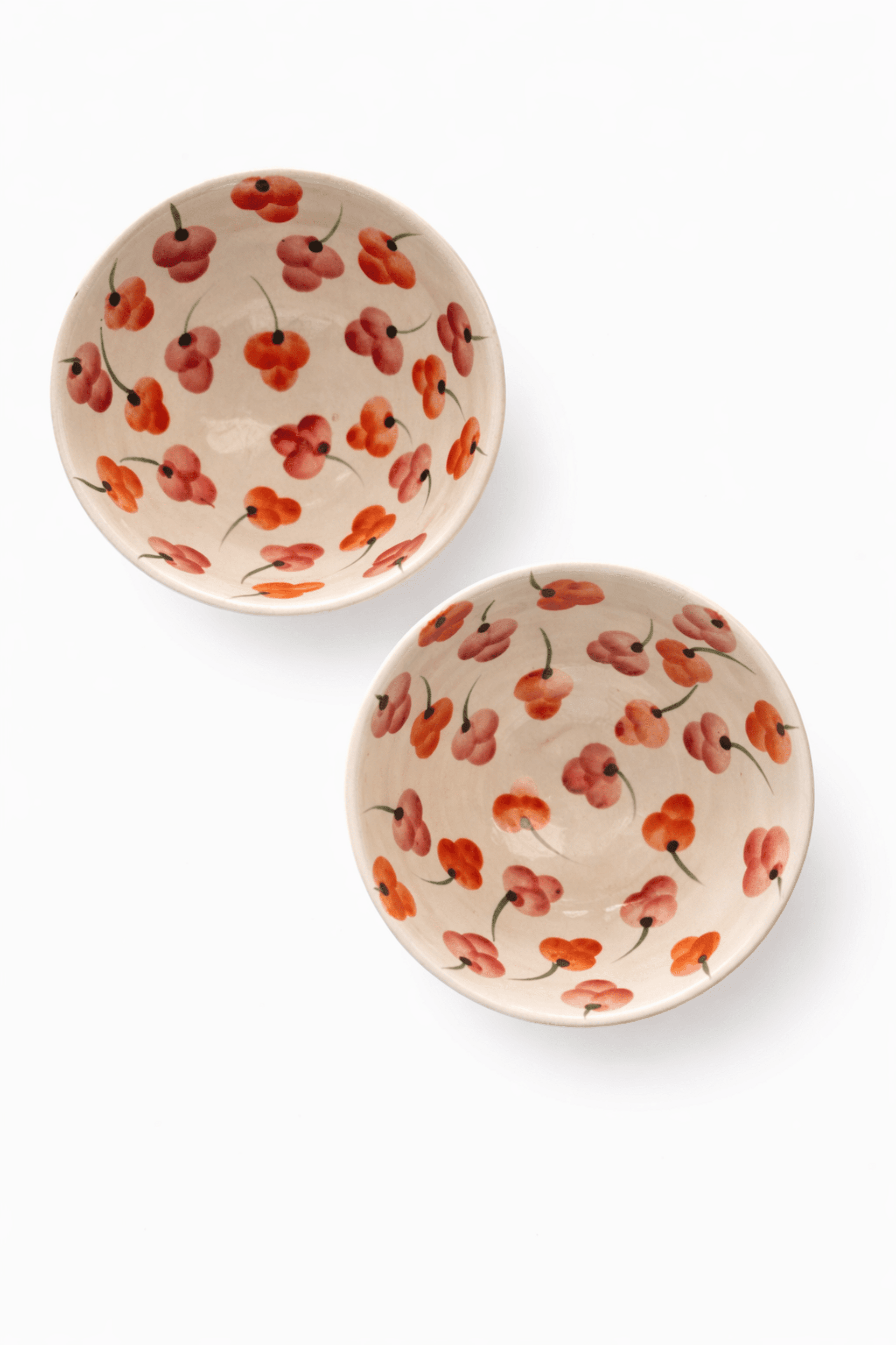 Juego de dos cuencos pintados a mano por artesanos de Extremadura - 1