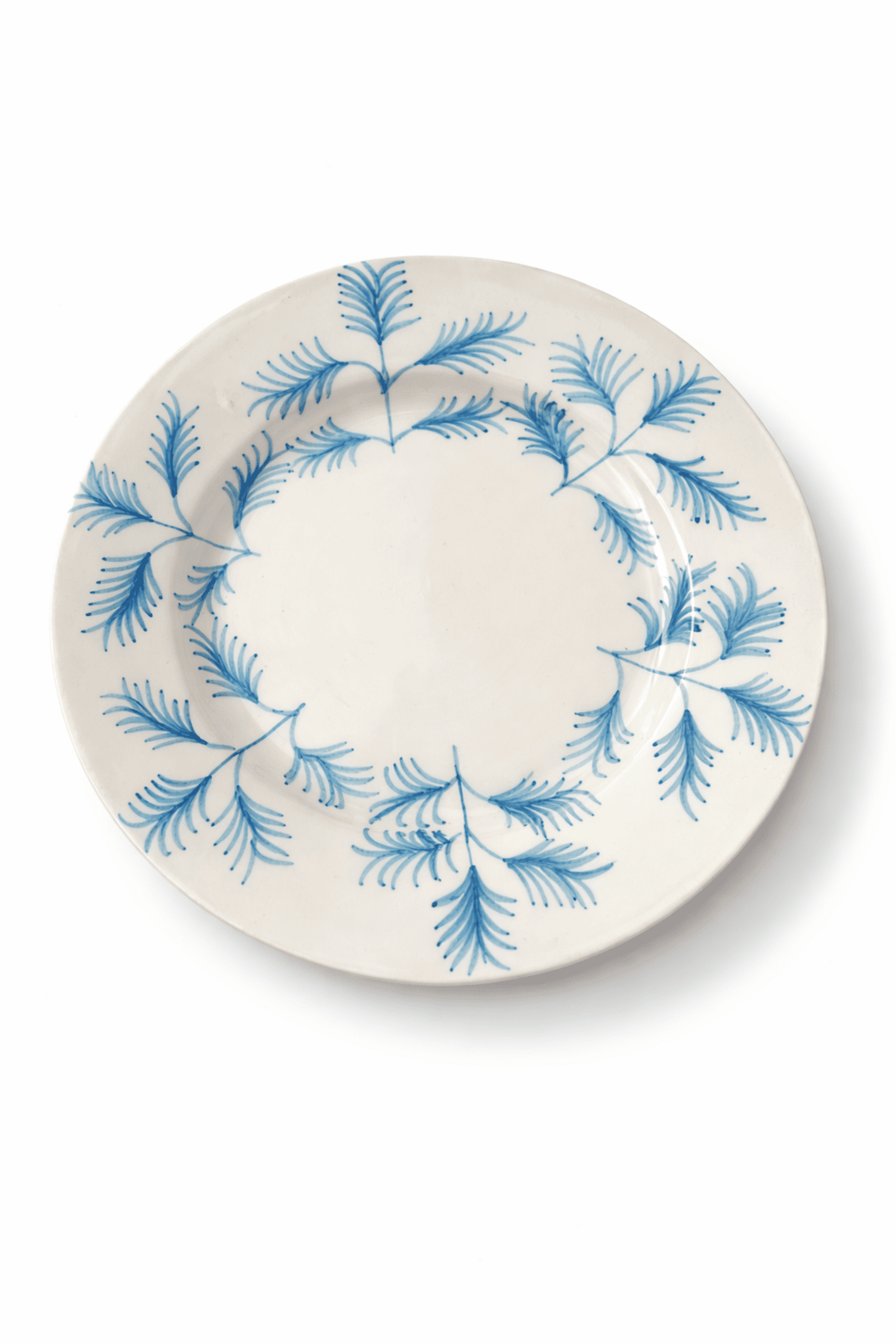 Plato bajo pintado a mano en tonos azules - 2