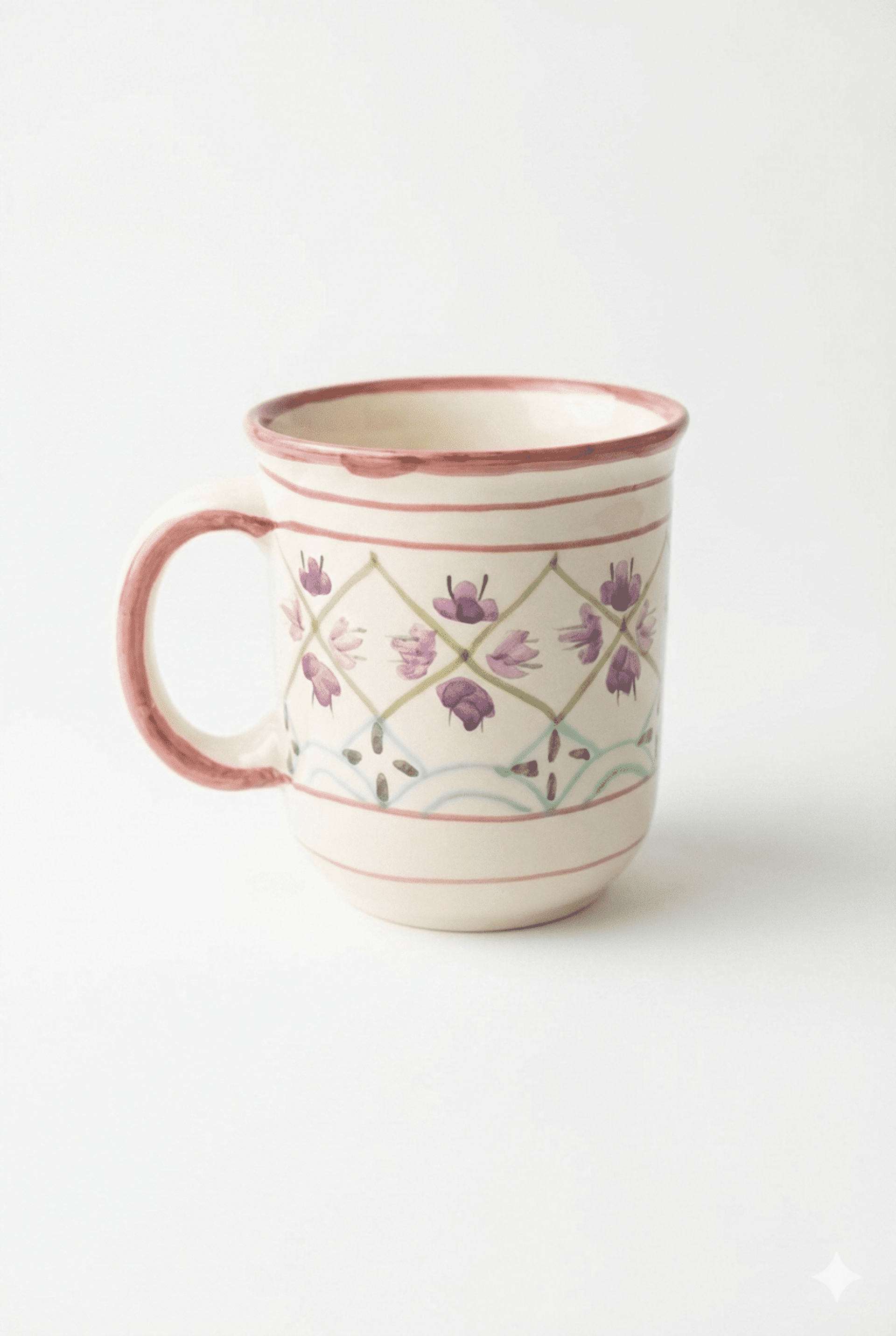 Preciosa taza de cerámica pintada a mano - 1